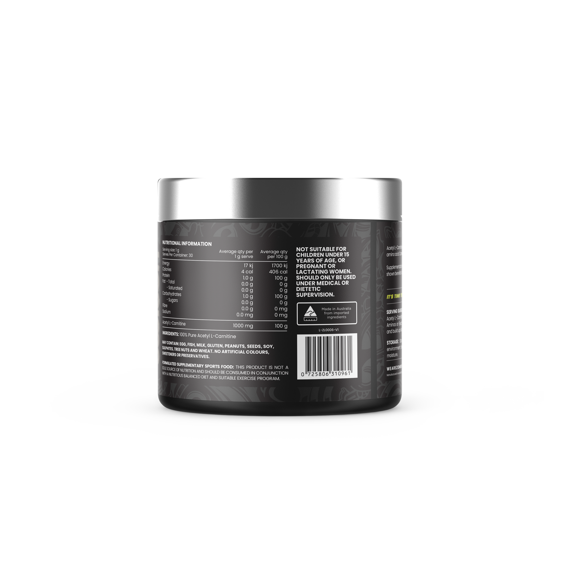 max dose of l-carnitine Buy Faction 100% Pure Acetyl L-Carnitine 150g Online Only Online at Chemist  Warehouse® main image 1