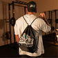 Black drawstring gym bag with bold Zombie Labs logo on the front, ideal for carrying workout essentials