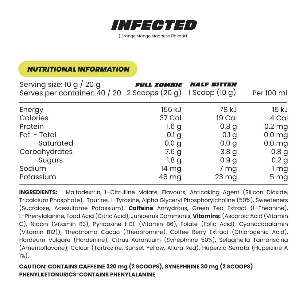 INFECTED High Stim Pre-Workout