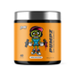 Orange Coloured tub of Zombie Labs Pumpz Non-Stimulant Pre-Workout supplement in Undead Unflavoured Flavour with a colorful zombie character lifting weights illustration on the labe
